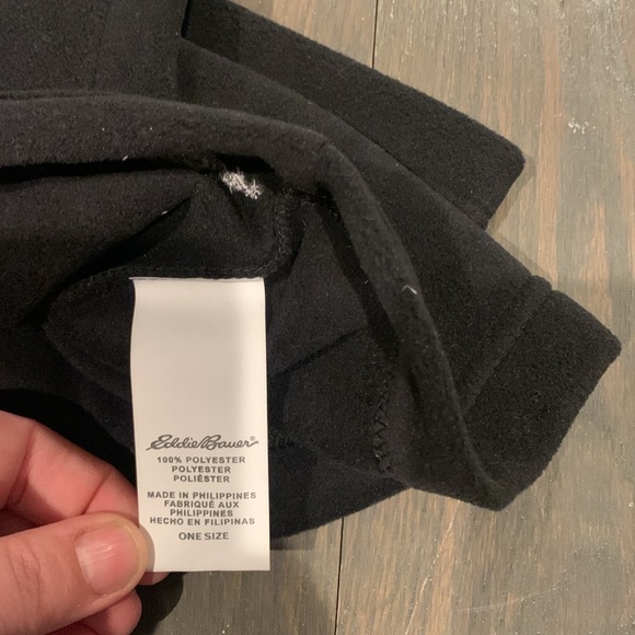 Eddie Bauer Quest Fleece Neck Gater Black NWT - Picture 4 of 5